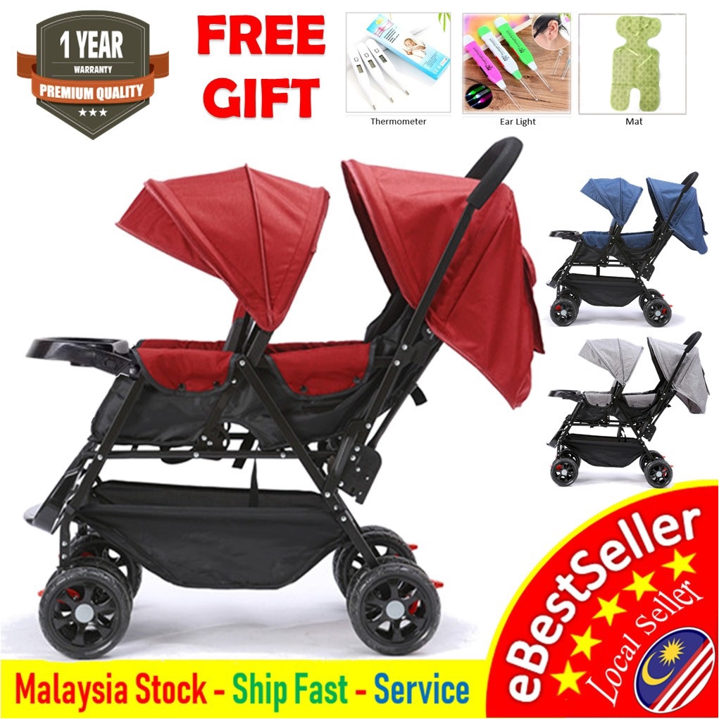 compact double stroller