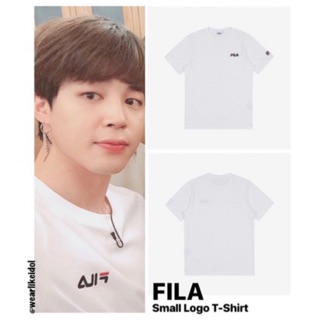 white fila logo t shirt