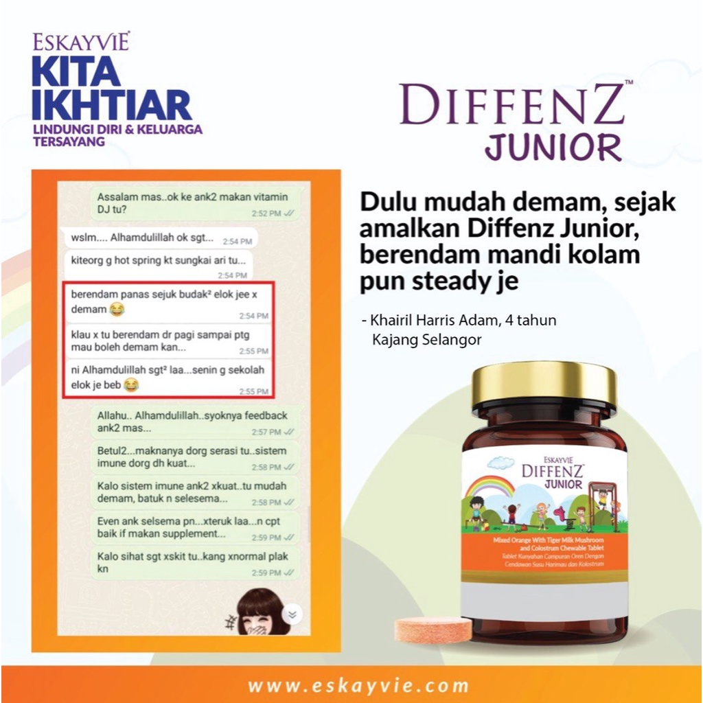 Diffenz Junior Vitamin C Paknil Eskayvie / Vitamin C Viral Kuasa Imun