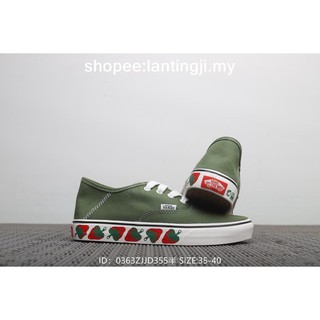 vans strawberry shoes green