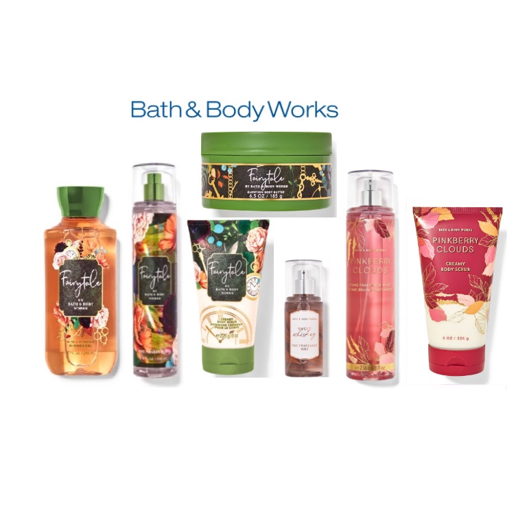 Bath & Body Works Mist Fairytale Perfume Spray Mist Fairytale EDP/ Pinkberry Clouds Mist Body Scrub