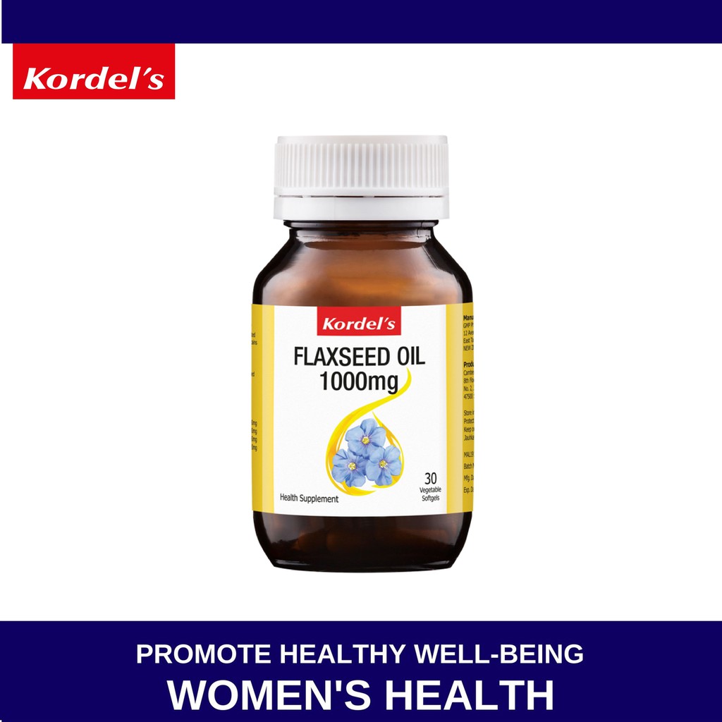 (Exp 07/23) Kordel's Flaxseed Oil (1000mg x 30's) Shopee Malaysia