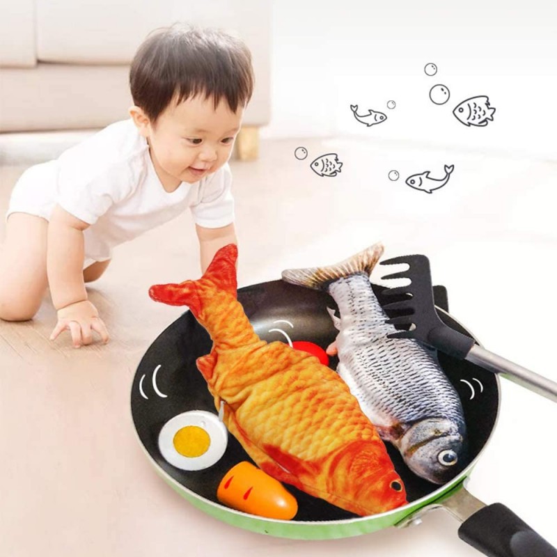USB Electric Swing Fish Jump Dance Jumping Plush Stimulation Cat Toys for Boys Girls Kids Tik Tok