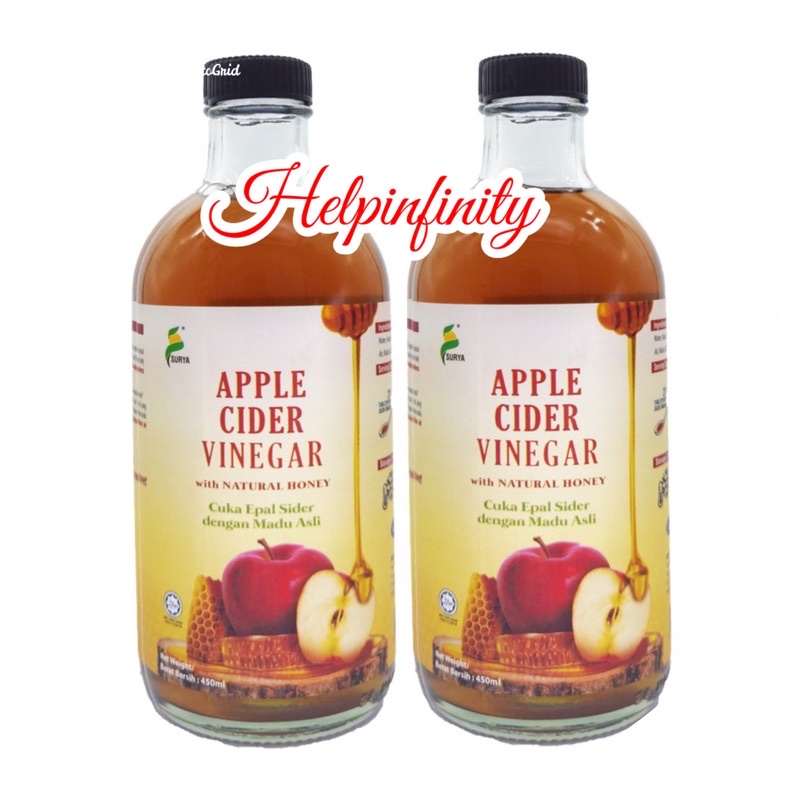 Surya Apple Cider Vinegar With Natural Honey 2x450ml 450ml 150ml Shopee Malaysia