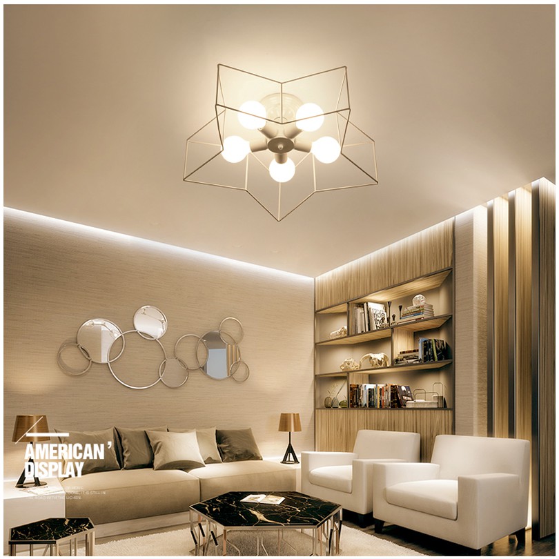 Modern Metal Ceiling Lights Kids Room Led Lighting Star Ceiling