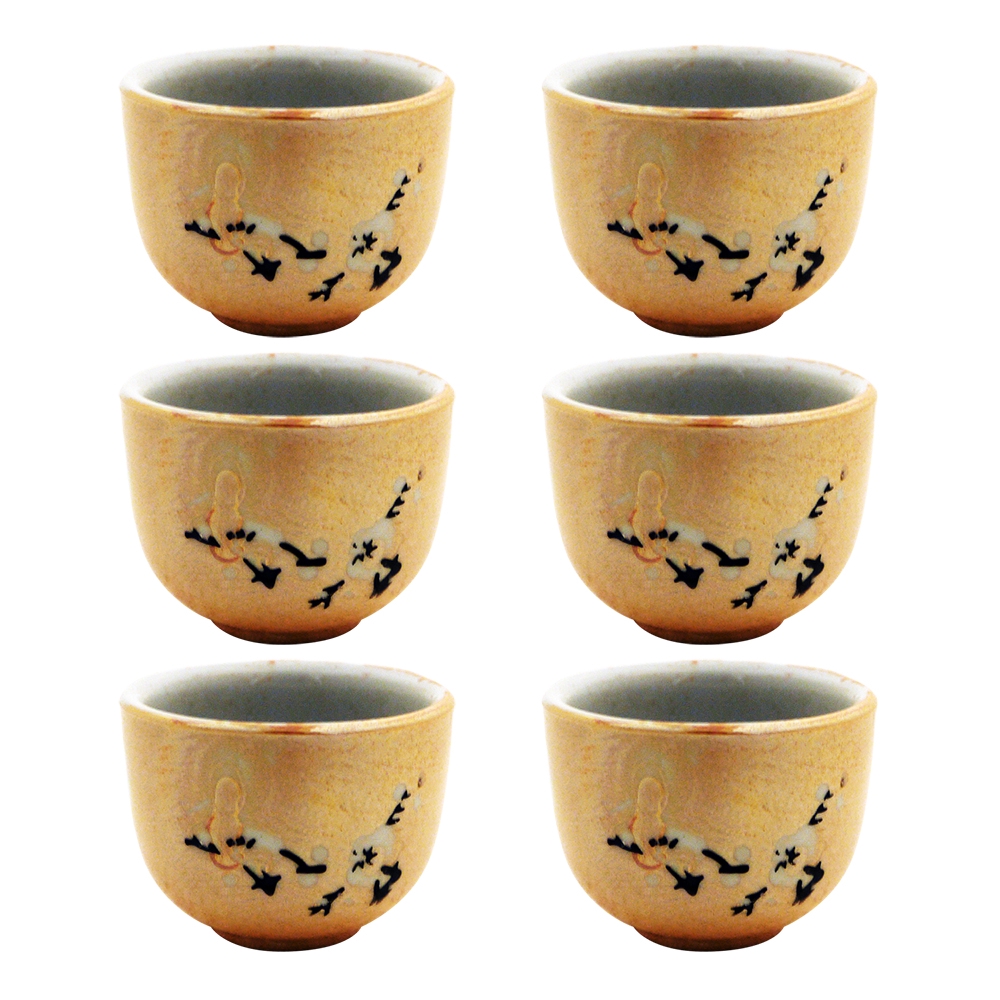 [Set of 6] Golden Glaze Chinese Tea Cup 33ml C300-JM