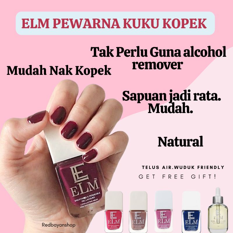 FLASH SALE ✨PEEL OFF NAIL POLISH✨ELM PEWARNA KUKU KOPEK.MESRA WUDUK.PEEL OFF NAIL POLISH