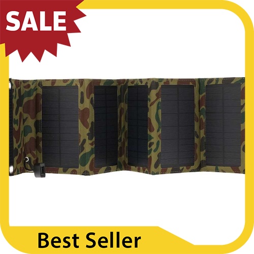 Popular Product 10W/5V Portable Solar Charger With USB Port Foldable 5 Solar Panel Camping Hiking Travel Compact Solar