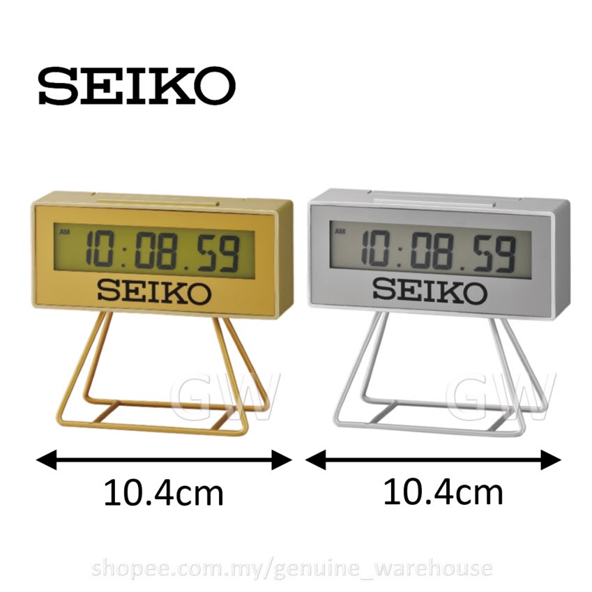 100% ORIGINAL SEIKO Digital Beep Alarm Limited Edition Clock Gold Silver  QHL087 (QHL087G, QHL087S) [Jam Loceng Meja] | Shopee Malaysia
