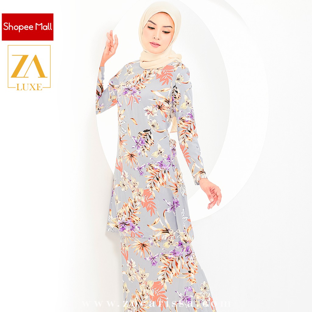  Baju  Kurung  Pahang Moden Raya 2022 Printed Kurung  Andrea 