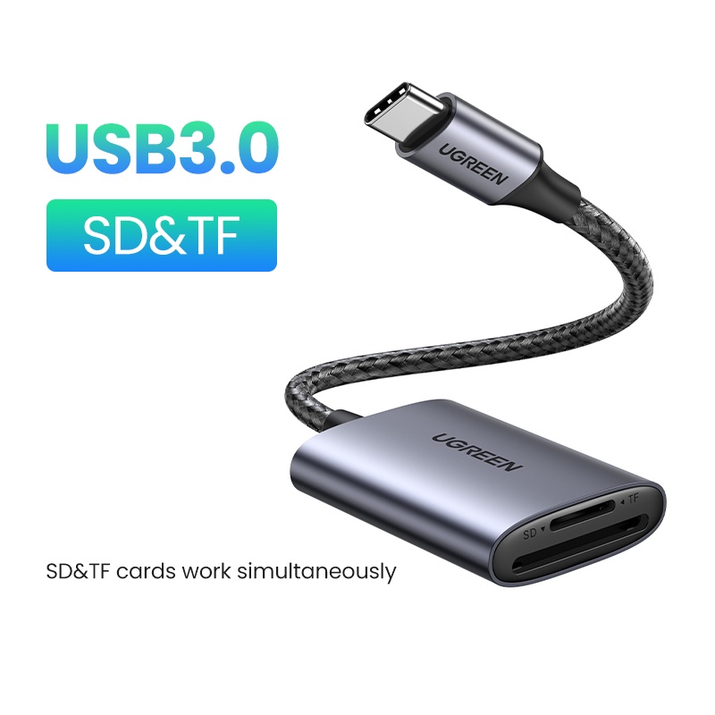 UGREEN Type C To TF SD Card Reader For ipad Laptop Accessories Memory