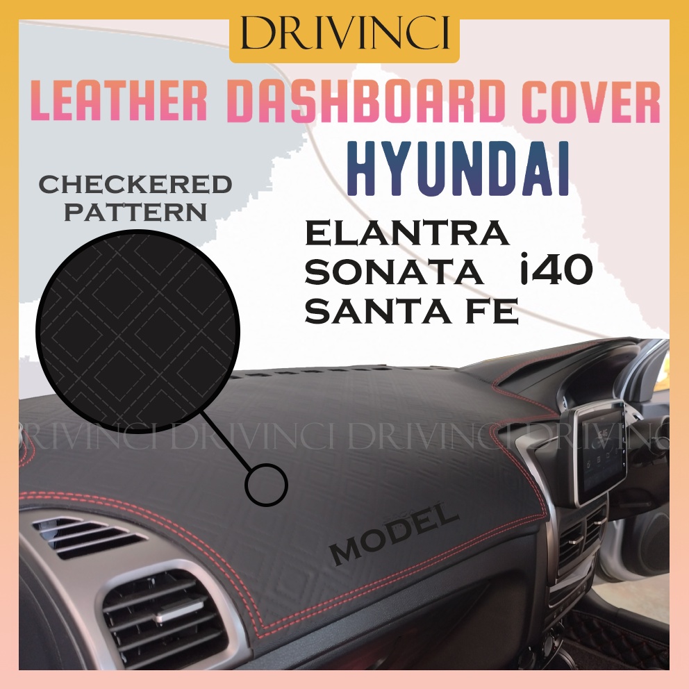 Hyundai Leather Dashboard Cover Dashmat Custom Leather i40 Elantra
