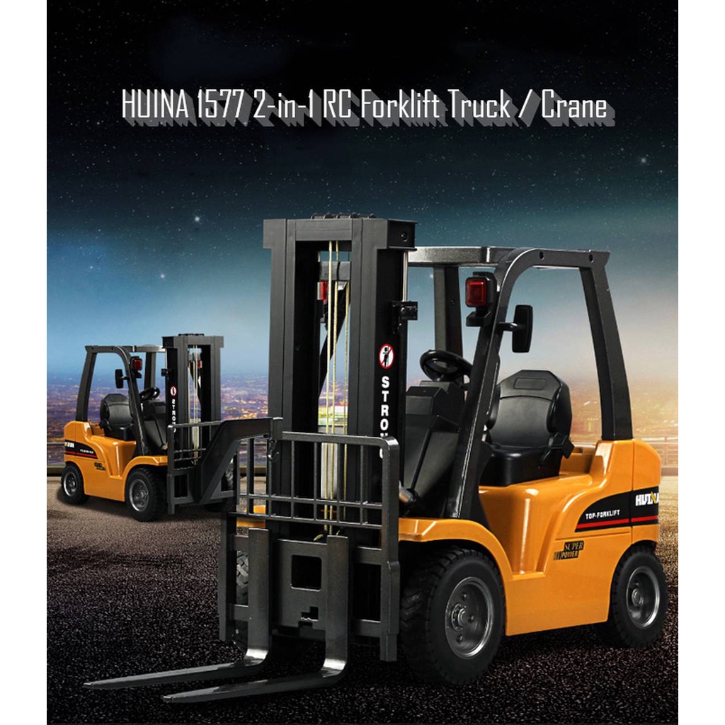 Huina 1577 RC Forklift Alloy Toy Model 110 Scale 8 Channel Metal
