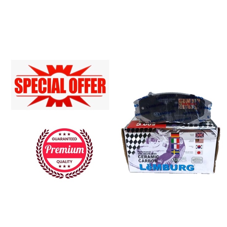 (CERAMIC CARBON) PERODUA ATIVA  LEMBURG Front Disc Brake Pad  Shopee