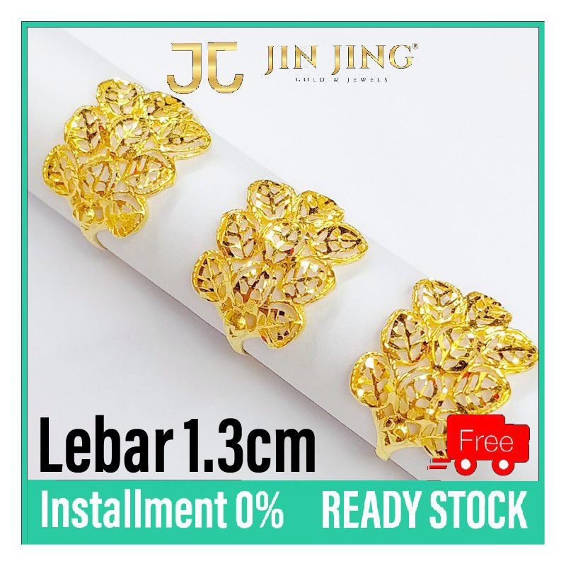 Cincin Padu Dauh Ketum Dawasa Lebar 1 3cm Size 16 17 20 Emas 916 Shopee Malaysia