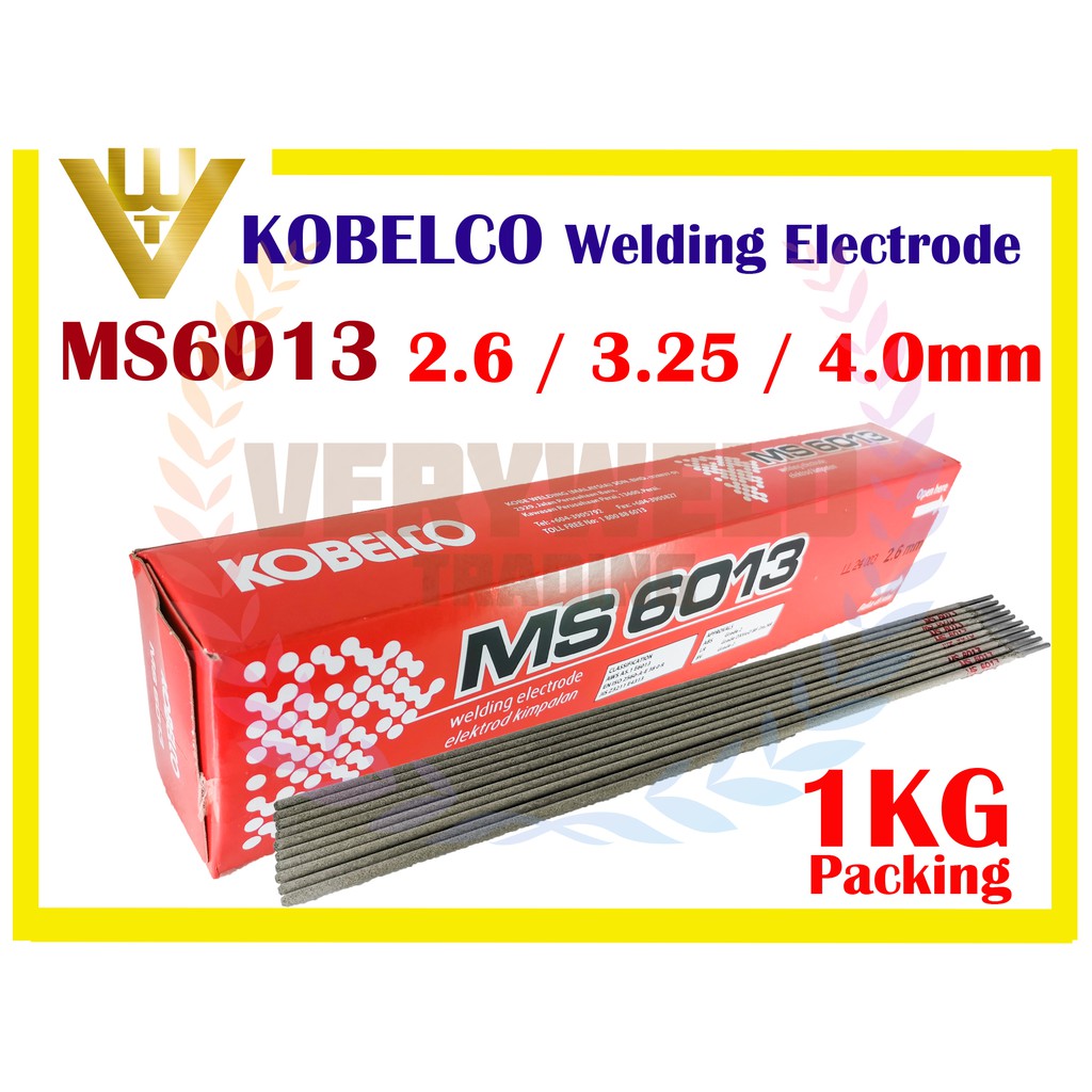 VERYWELD MS6013 KOBELCO Ubat Welding Electrode Rod 1kg Shopee Malaysia