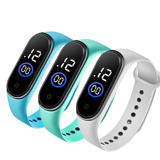 Image of Rubber Strap Watch Digital Band Sports Multi color Touch Screen Soft Wristband