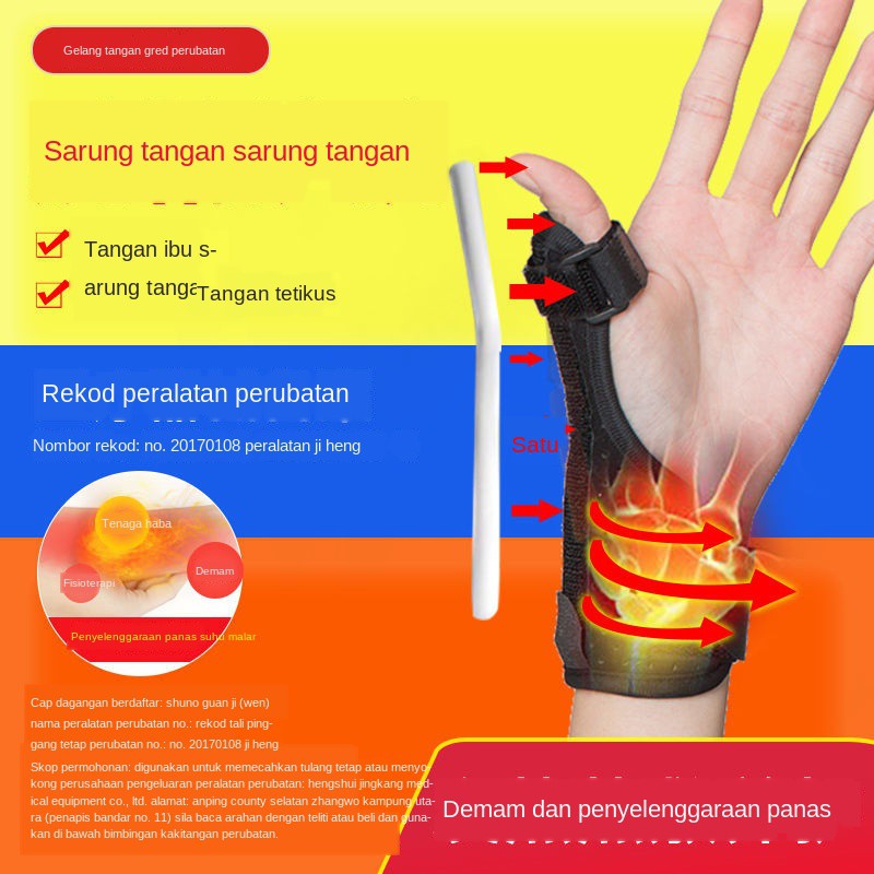 Tenosynovitis Pergelangan Tangan Sokongan Pendakap Perubatan Ibu Jari Terseliuh Sarung Pelindung Tetap Untuk Lelaki Dan Shopee Malaysia