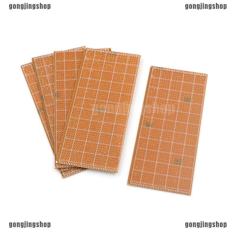 Connectors 5 Pcs 6.5X14.5Cm Stripboard Veroboard Uncut PCB Platine Single Side Circuit Board L15