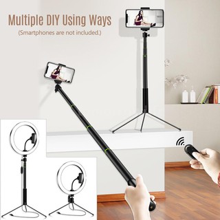 Vbestlife Dimmable LED Light Ring 10-inch USB Tabletop Makeup Ring Light for Make Up Studio Shooting 10 LED Selfie Ring Light with 3 Light Modes White
