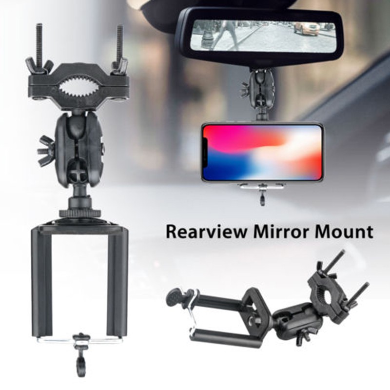 universal auto car rear view mirror mount stand holder cradle for cell phone gps