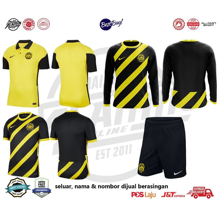 Jersi Malaysia 2021 Home Away Kit Jersi Harimau Malaya 2021 Jersi Kebangsaan Malaysia Kit Malaysia Jersey 2021 Shopee Malaysia