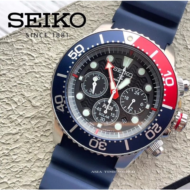 Seiko | SSC785P1 Seiko Prospex Padi Solar Chronograph Diver's 200m Pepsi  bezel Men Watch Blue Silicon Official Warranty | Shopee Malaysia