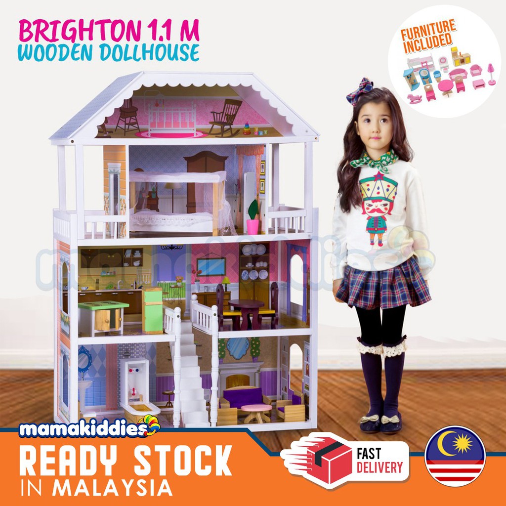 barbie wooden doll house