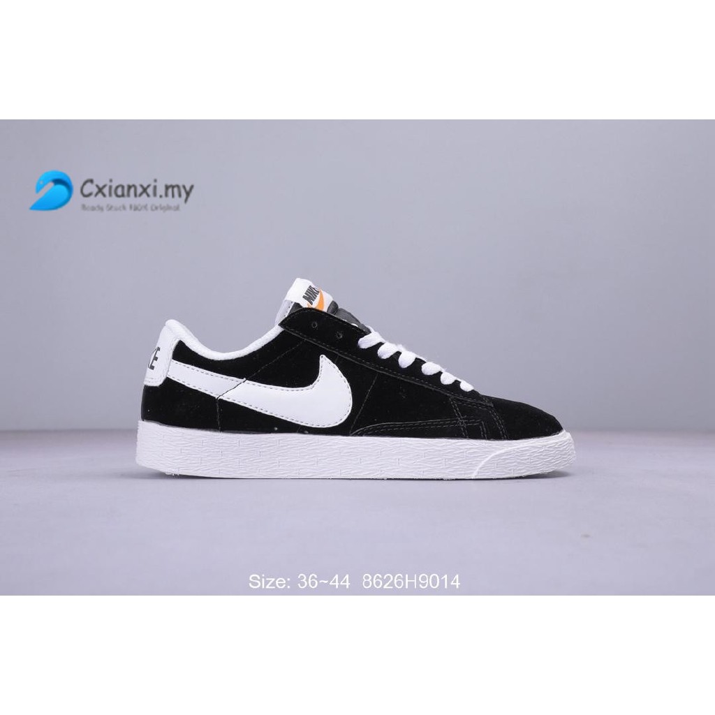 nike blazer trainers white and black