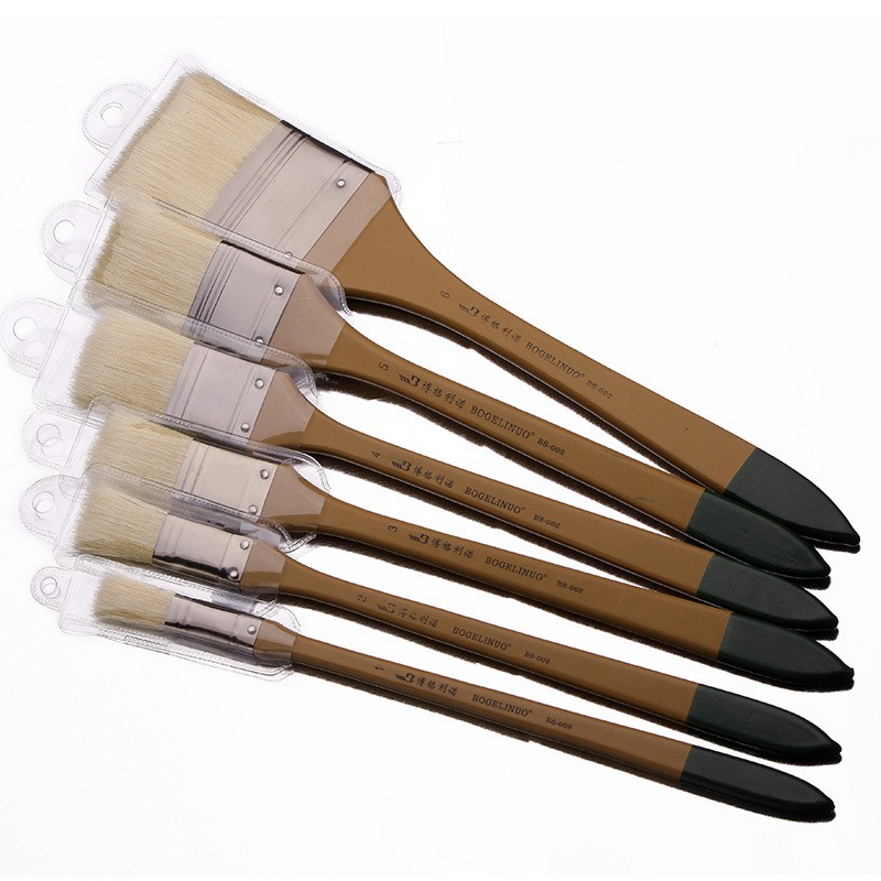 1pc Paint Brush bristle pig hair Oil painting acrylic sketch art supplies |  Shopee Malaysia