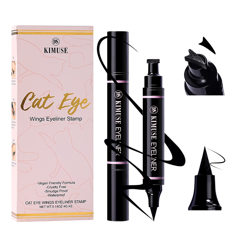 Kimuse Black Double Head Waterproof Eyeliner Pencil Eye Makeup2 Pcsset Shopee Malaysia 