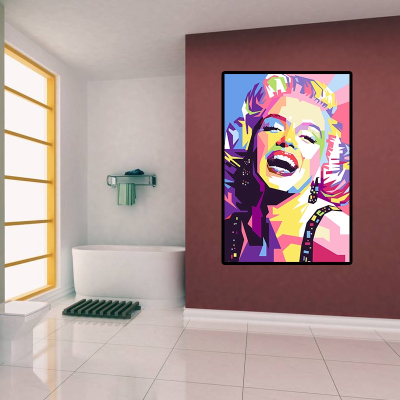 Marilyn Monroe Oil Painting Canvas Print Wall Art Picture Modern Bedroom Decor