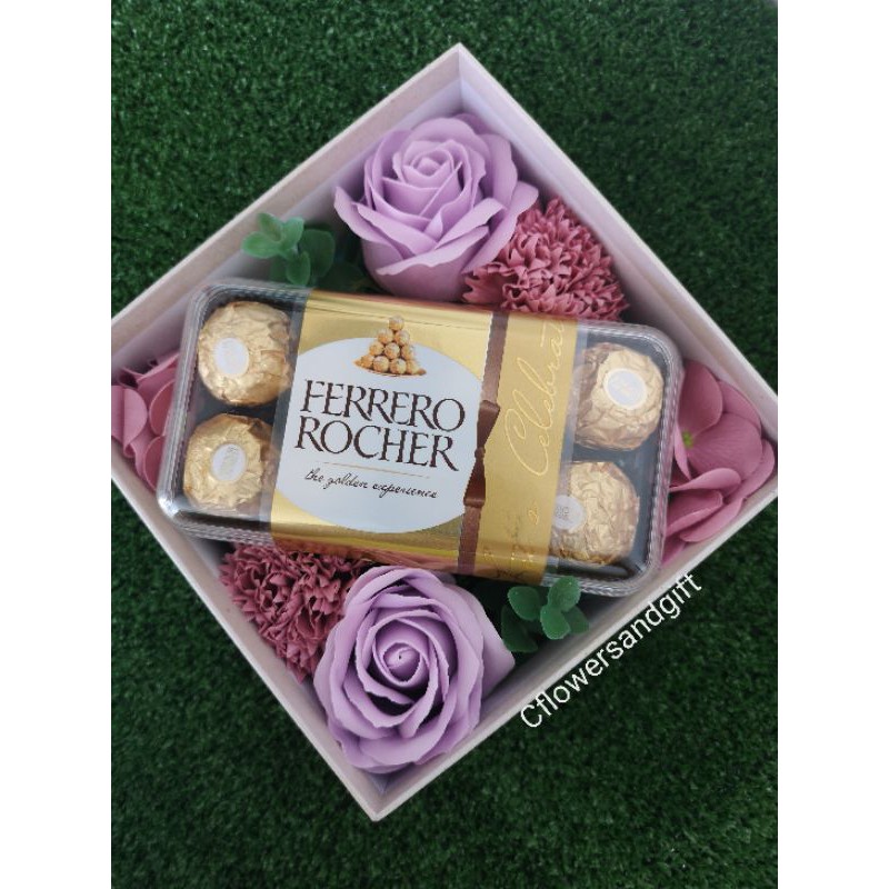 Premium Gift In Flowers Box Hadiah Dalam Kotak Bunga Cantik Birthday Gift Anniversary Valentine Thank You