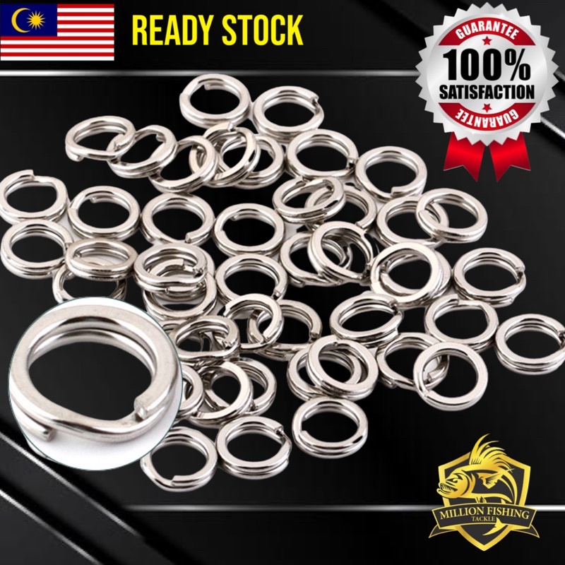 MillionFish Heavy Duty Split Ring Anti Karat/Keluli Tahan Karat/Stainless Steel material/Jig/Minnow/Hooks/Fishing