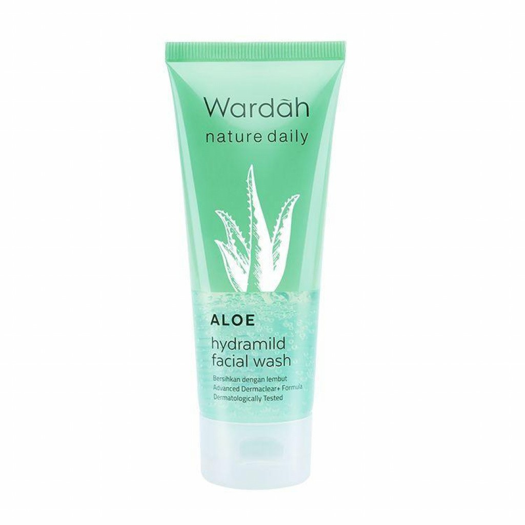 Wardah Nature Daily Aloe Hydramild Facial Wash 100ml Shopee Malaysia