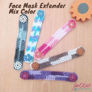 Adult 14cm Face Mask Extender / Adapter / Penyambung Mask Kait Handmade Crochet Mix Colour