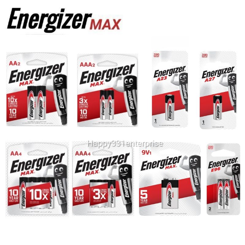 Genuine Energizer Max Alkaline Battery A23 23A A27 27A E96 AA AAA AAAA