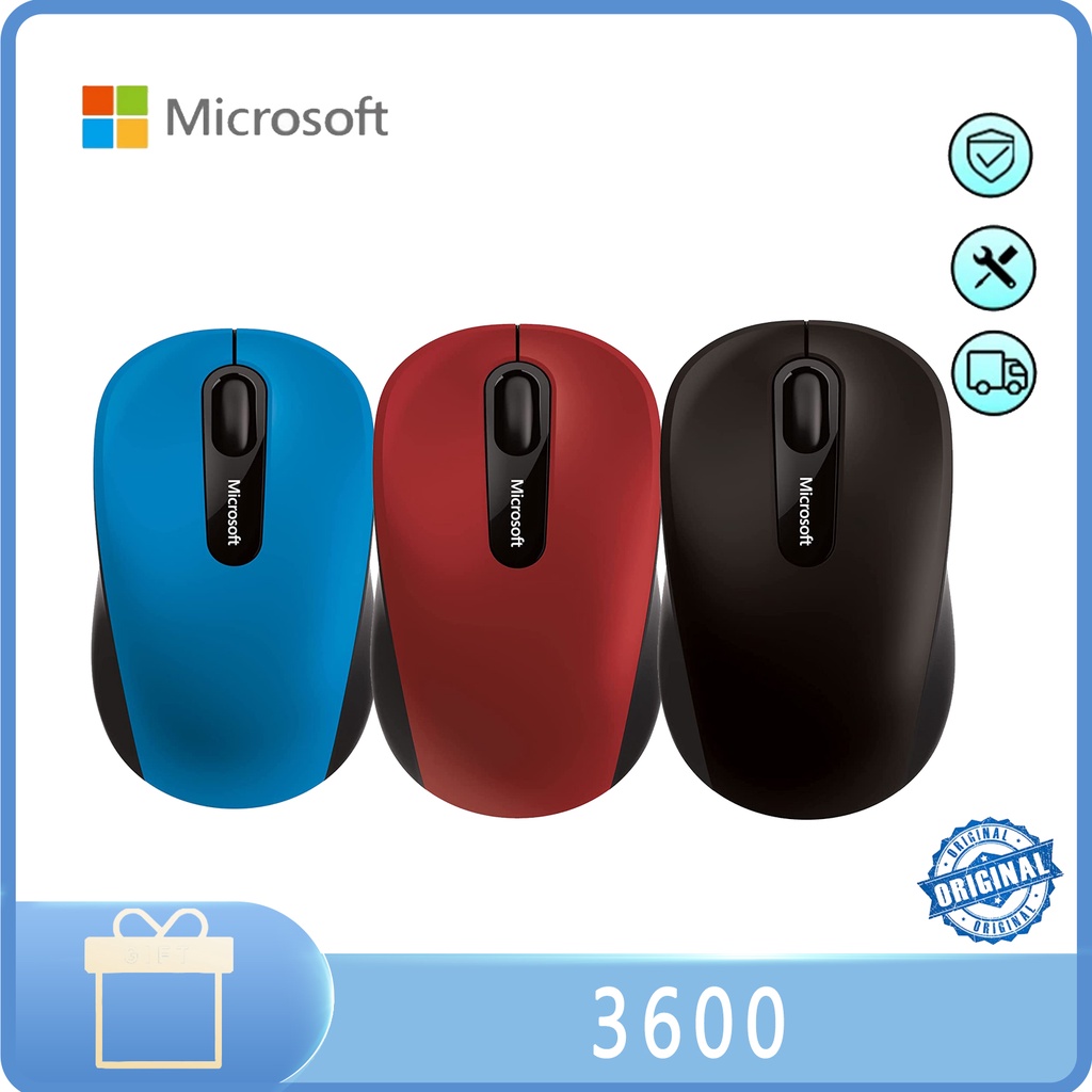 Microsoft 3600 Wireless Portable Bluetooth Mouse 4.0 Laptop Office ...