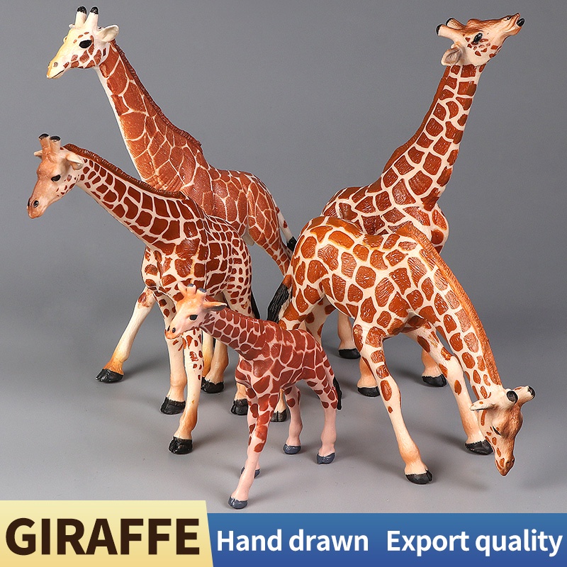 African Wildlife World Simulation Animal Toys Giraffe Set Animals Model Learning Action Figures Educational Toys For Kid