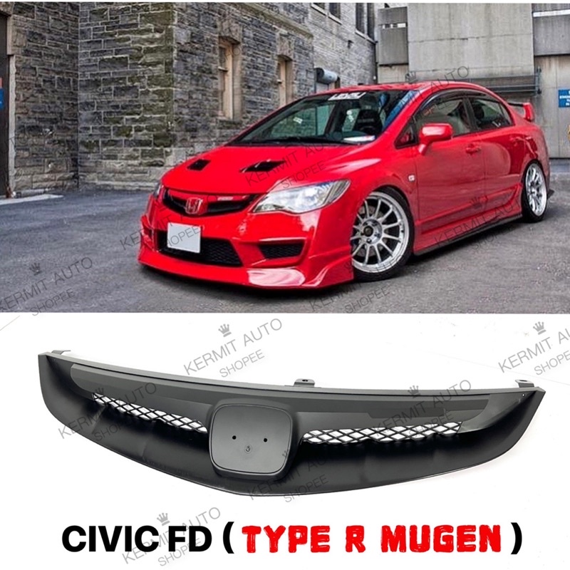 CIVIC FD FD2R GRILLE GRILL (TYPE R MUGEN) | Shopee Malaysia