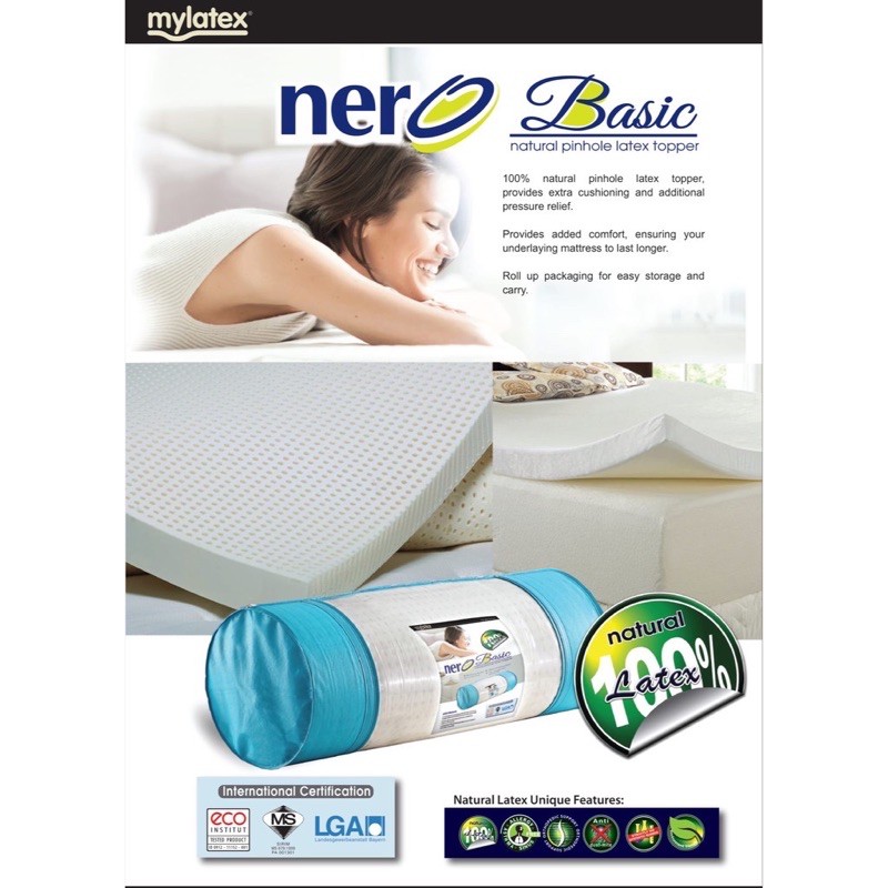 Mylatex Nero Basic Natural Latex Topper (SINGLE / SUPER SINGLE / QUEEN