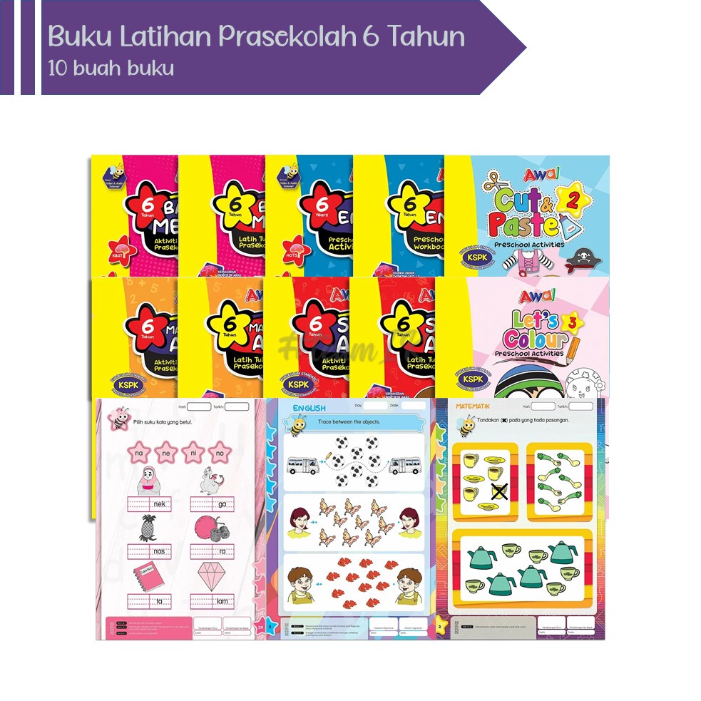 AL-AMEEN Pakej Buku Latihan Prasekolah 6 Tahun Aktiviti & Latih Tubi B ...