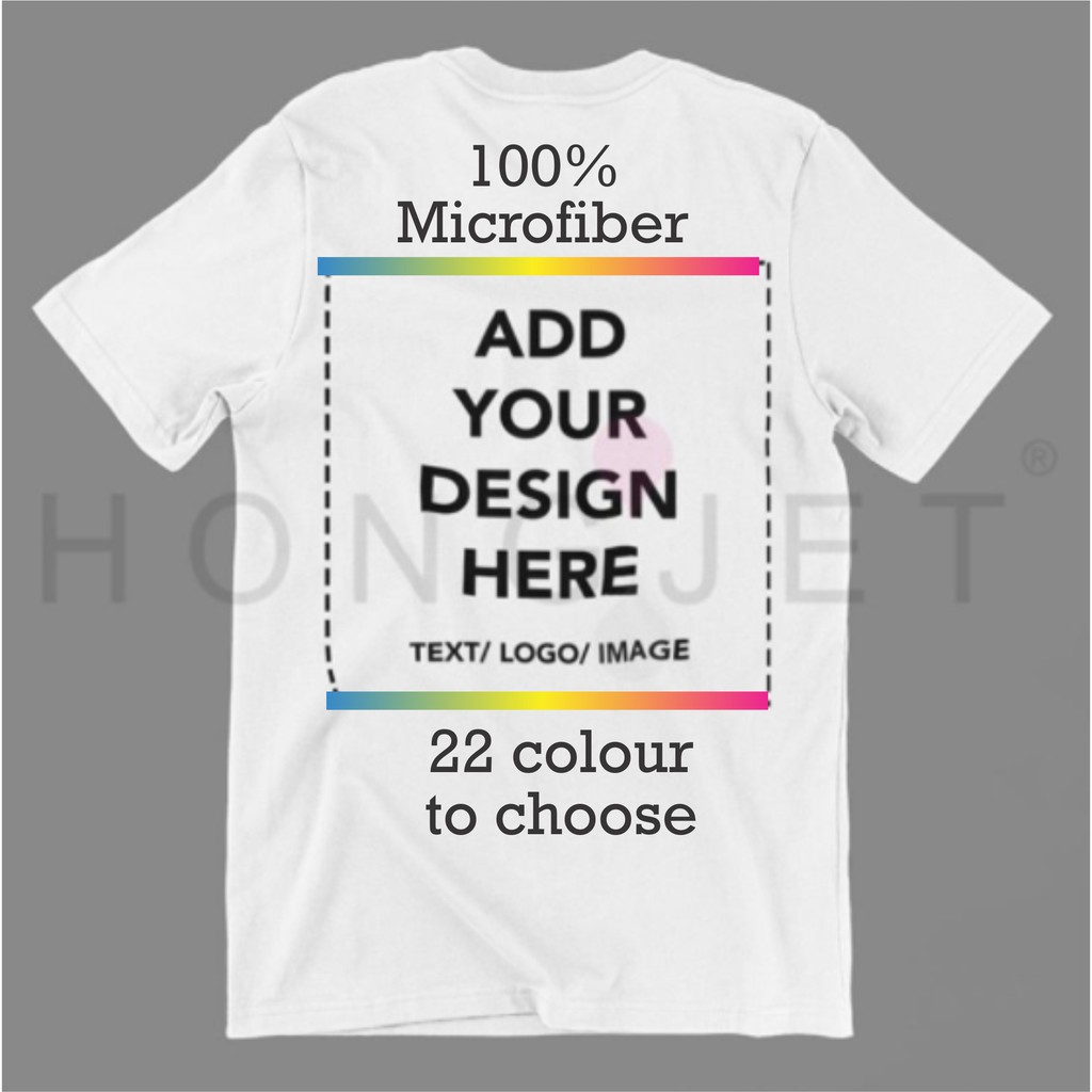 Buy Custom T-Shirt Printing Short Sleeve, Cetak Baju (MICROFIBER 