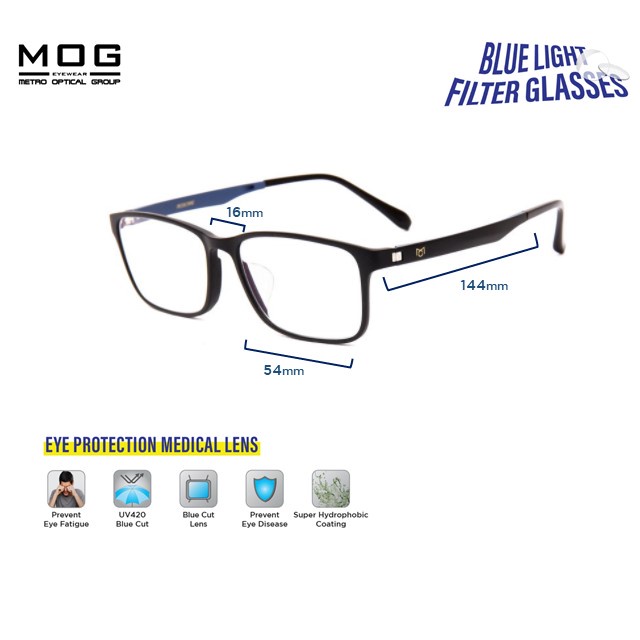 MOG MEDICARE Anti Blue Light Blue Ray Blocking Filter Lightweight