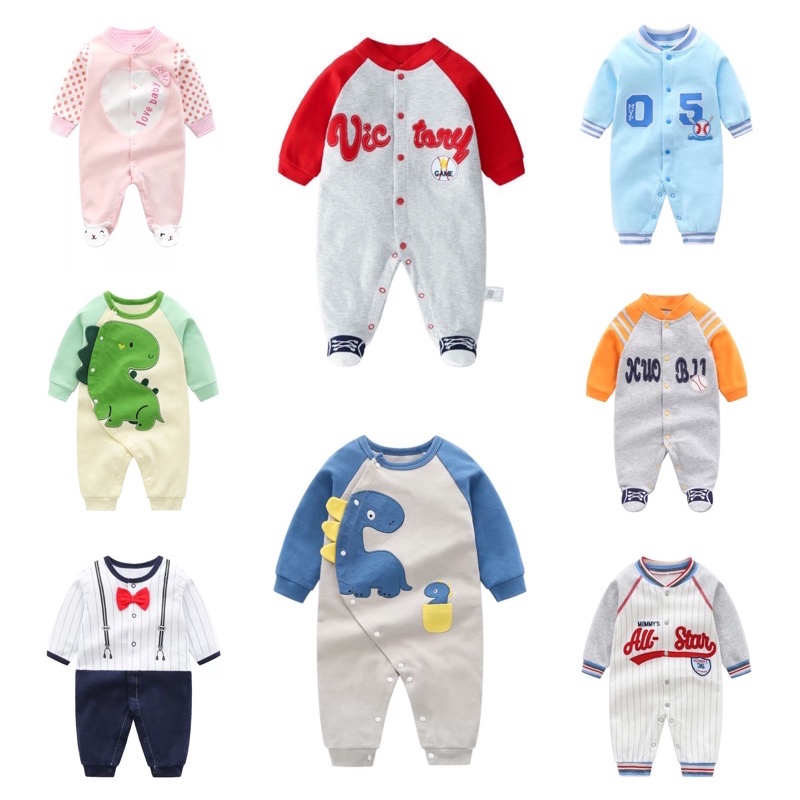 Premium quality cotton romper sleepsuit Kualiti tinggi  