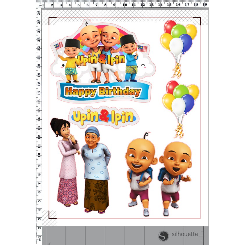 Upin &amp; Ipin Cake Topper 007 Shopee Malaysia