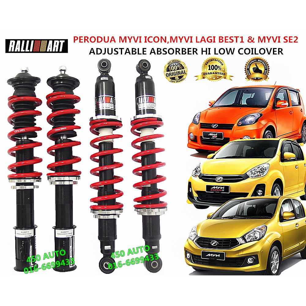 RALLIART MYVI VIVA ALZA ADJUSTABLE FIT MYVI LAGI BEST / MYVI ICON SE
