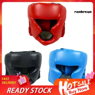 Faux Leather Boxing Martial Arts MMA Helmet Head Guard Headgear Head Protection /RXHW/