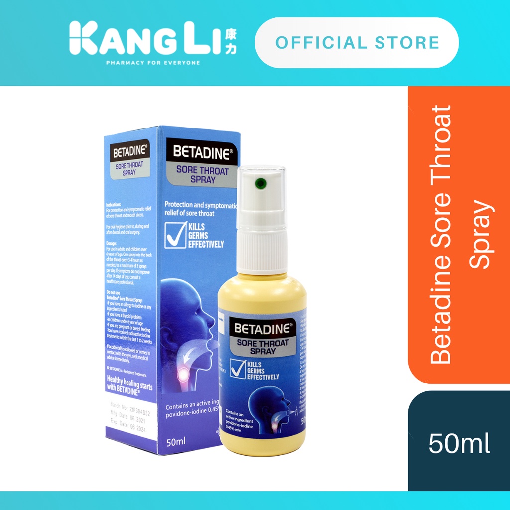 Betadine Sore Throat Spray 50ml Shopee Malaysia