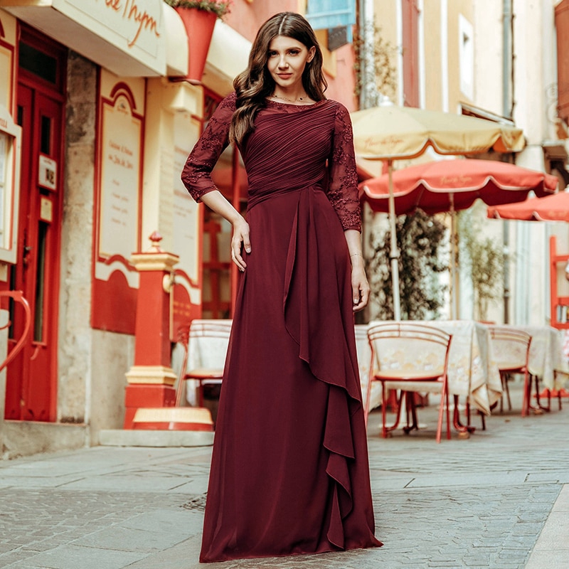 plus size burgundy evening gowns